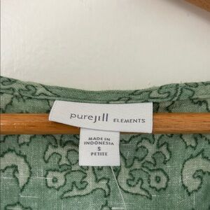 J. Jill Green Sleeveless Printed Tunic